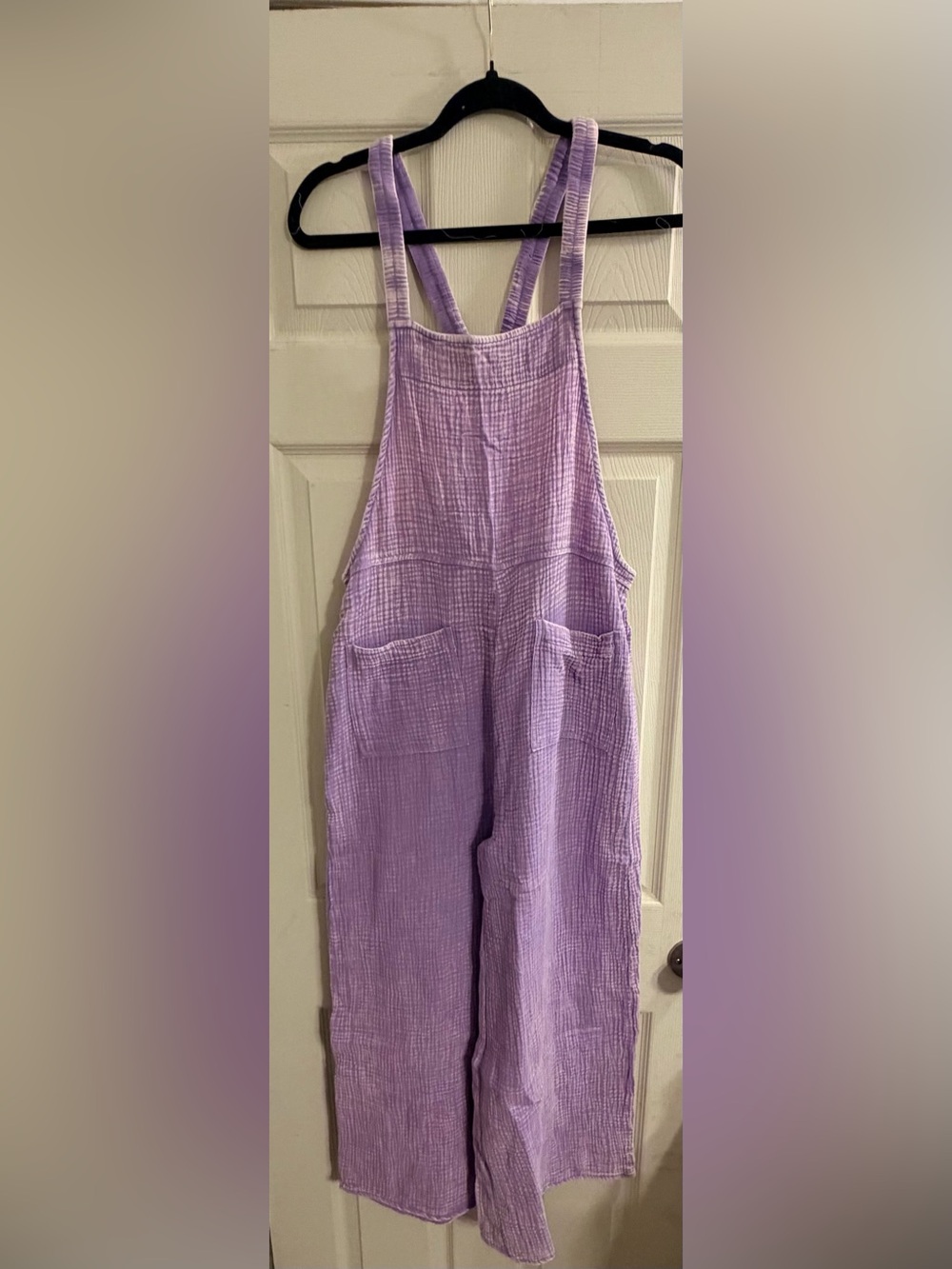 Zenana Outfitters Lilac Gauze Wide-Leg Jumpsuit overalls
